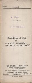 Document - H.A. & S.R. WILKINSON COLLECTION: CONDITION OF SALE