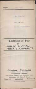 Document - H.A. & S. R. WILKINSON COLLECTION: CONDITION OF SALE