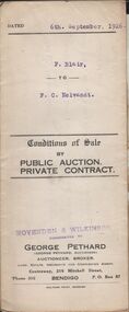 Document - H.A.& S.R. WILKINSON COLLECTION: CONDITION OF SALE