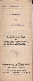 Document - H.A. & S.R. WILKINSON COLLECTION: CONDITION OF SALE