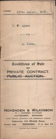 Document - H.A. & S.R. WILKINSON COLLECTION: CONDITION OF SALE
