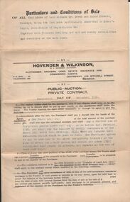 Document - H.A. & S.R. WILKINSON COLLECTION: CONDITION OF SALE
