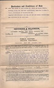 Document - H.A. & S.R. WILKINSON COLLECTION: CONDITION OF SALE