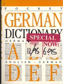 Book - STRAUCH COLLECTION: GERMAN DICTIONARY