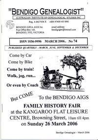 Book - STRAUCH COLLECTION: BENDIGO GENEALOGIST