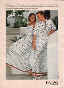 Magazine - HANRO COLLECTION: HANRO ADVERTISING BROCHURE FOR NIGHTWEAR SUMMER 1979, 1979