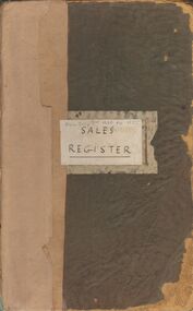 Book - H.A. & S.R. WILKINSON COLLECTION: SALES REGISTER BOOK
