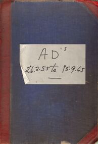 Book - H.A. & S.R. WILKINSON COLLECTION: ADVERTISMENT BOOK