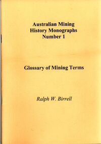 Book - STRAUCH COLLECTION: AUSTRALIAN MINING HISTORY MONOGRAPHS NUMBER 1,2,3,4,5,6,7,9