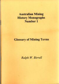Book - STRAUCH COLLECTION: AUSTRALIAN MINING HISTORY MONOGRAPHS NUMBER 1,2,3,4,5,6,7,9
