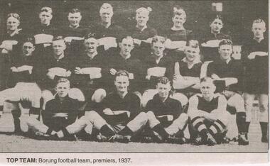 Newspaper - JENNY FOLEY COLLECTION: BORUNG FOOTBALL TEAM