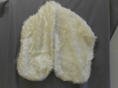 Clothing - ANDREW - MONSANT COLLECTION: WHITE FAUX FUR STOLE, 1950-60's