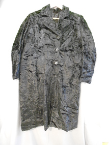 Clothing - ANDREW - MONSANT COLLECTION: BLACK FUR FABRIC COAT, 1950 - 70's