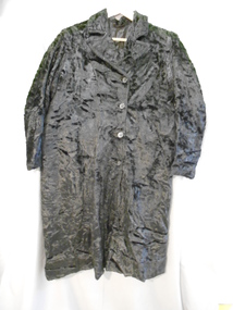 Clothing - ANDREW - MONSANT COLLECTION: BLACK FUR FABRIC COAT, Black Fur Coat, 1950 - 70's