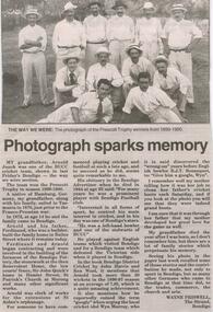 Newspaper - JENNY FOLEY COLLECTION: PHOTOGRAPH SPARKS MEMORY
