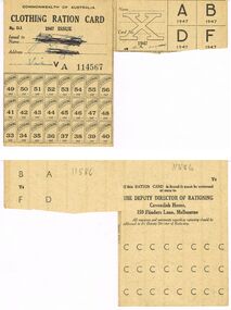 Memorabilia - WW11 CLOTHING RATION CARD, 1947