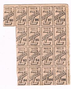 Memorabilia - WW11 CLOTHING RATION CARD