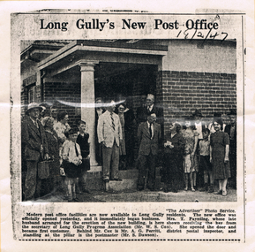 Newspaper - LONG GULLY HISTORY GROUP COLLECTION: LONG GULLY'S NEW POST OFFICE