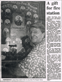 Newspaper - LONG GULLY HISTORY GROUP COLLECTION: LONG GULLY FIRE BRIGADE