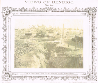 Photograph - LONG GULLY HISTORY GROUP COLLECTION: VIEW OF NORTH OLD CHUM CLAIM SHOWING SURFACE EXCAVATIONS