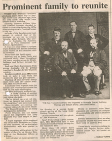 Newspaper - LONG GULLY HISTORY GROUP COLLECTION: FIVE TRUSCOTT BROTHERS