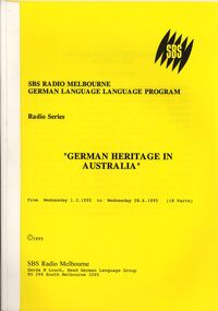 Book - STRACUH COLLECTION: GERMAN HERITAGE IN AUSTRALIA