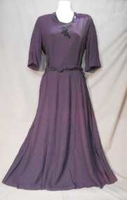 Clothing - CALF LENGTH PURPLE DRESS