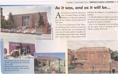 Newspaper - JENNY FOLEY COLLECTION: AS IT WAS, AND AS IT WILL BE