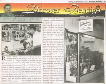Newspaper - JENNY FOLEY COLLECTION: DISCOVER BENDIGO