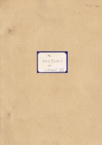 Document - LA TROBE UNIVERSITY BENDIGO COLLECTION: HISTORY FOR GRADE VII 16