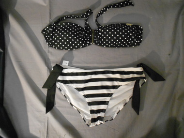 Clothing - BLACK AND WHITE TWO PIECE BIKINI