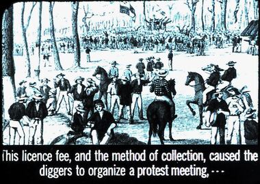 Slide - DIGGERS & MINING. THE GOLD ERA, c1850s