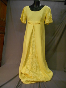 Clothing - YELLOW EVENING GOWN, 1900's