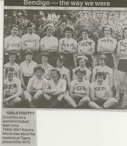 Newspaper - JENNY FOLEY COLLECTION: GIRLS FOOTY