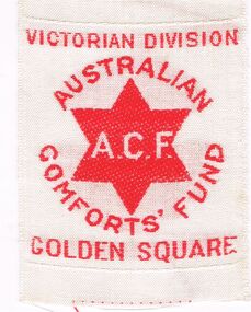 Accessory - AUSTRALIAN COMFORTS FUND BADGE, 1946