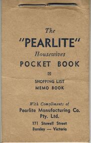 Book - THE ''PEARLITE' HOUSEWIVES POCKET BOOK, 1930s