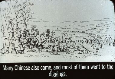 Slide - DIGGERS & MINING. THE GOLD ERA, c1850s