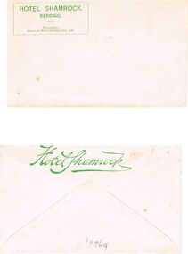 Memorabilia - HOTEL SHAMROCK ENVELOPE