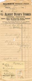 Document - ALBERT BUSH'S STORES INVOICE