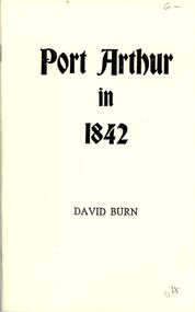 Book - STRAUCH COLLECTION: PORT ARTHUR IN 1842