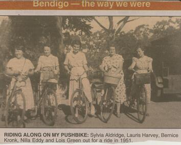 Newspaper - JENNY FOLEY COLLECTION: RIDING ALONG ON MY PUSHBIKE