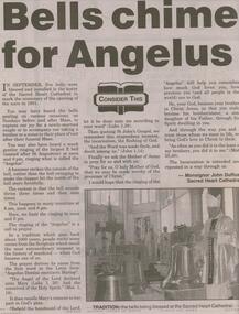 Newspaper - JENNY FOLEY COLLECTION: BELLS CHIME FOR ANGELUS