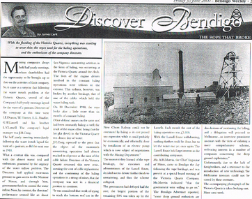 Newspaper - LONG GULLY HISTORY GROUP COLLECTION: DISCOVER BENDIGO