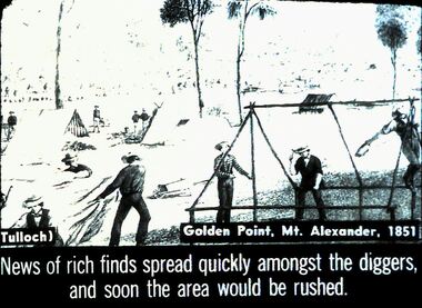 Slide - DIGGERS & MINING. DIGGERS AND MINERS, c1851