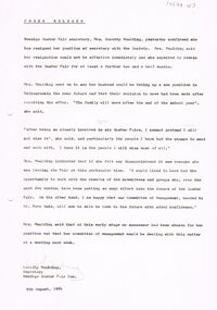 Document - BENDIGO EASTER FAIR COLLECTION:  PRESS RELEASE BENDIGO EASTER FAIR, 9th August, 1984