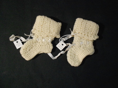 Clothing - BABY CLOTHES COLLECTION: BABY BOOTIES, Early 1940's