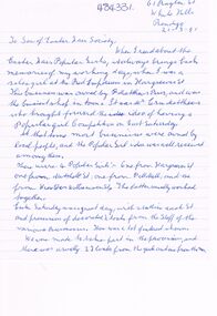 Document - BENDIGO EASTER FAIR COLLECTION:  POPULAR GIRL COMPETITION LETTER, 21st March,1991