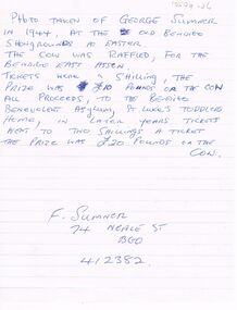 Document - BENDIGO EASTER FAIR COLLECTION:  GEORGE SUMNER PHOTO