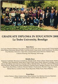 Document - LA TROBE UNIVERSITY BENDIGO COLLECTION; GRADUATE DIPLOMA IN EDUCATION 2000 LATROBE UNIVERSITY, BENDI