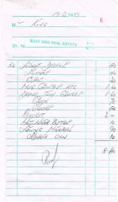 Document - EAST END REAL ESTATE INVOICE, 1979